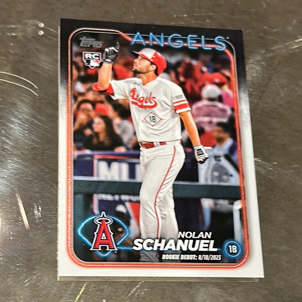 Topps Angels Rookie Card with Red and White Uniform